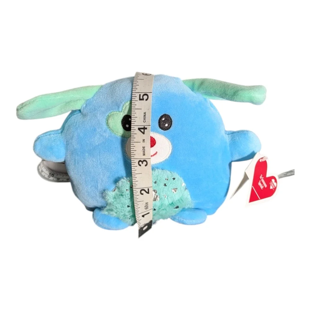 Valentine Plushie - Cute Blue & Green Puppy - Super Soft Plushie - New with Tag